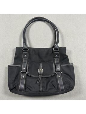 Shoulder Bag Black Buckle Detail Y2K